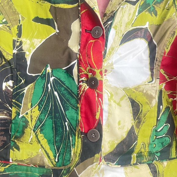 Chico's women's multicolor Jacket Tropical Jungle Size 0.  #204 - Picture 2 of 10